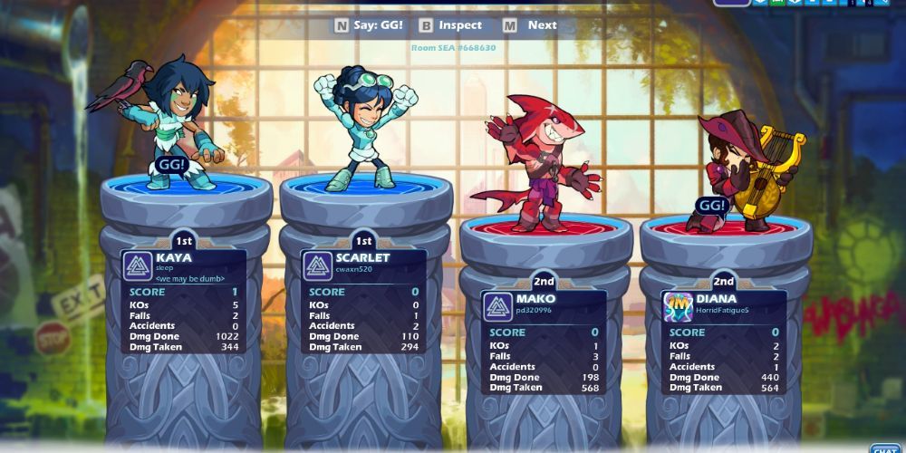 Mako And His Team Celebrate Victory In Brawlhalla