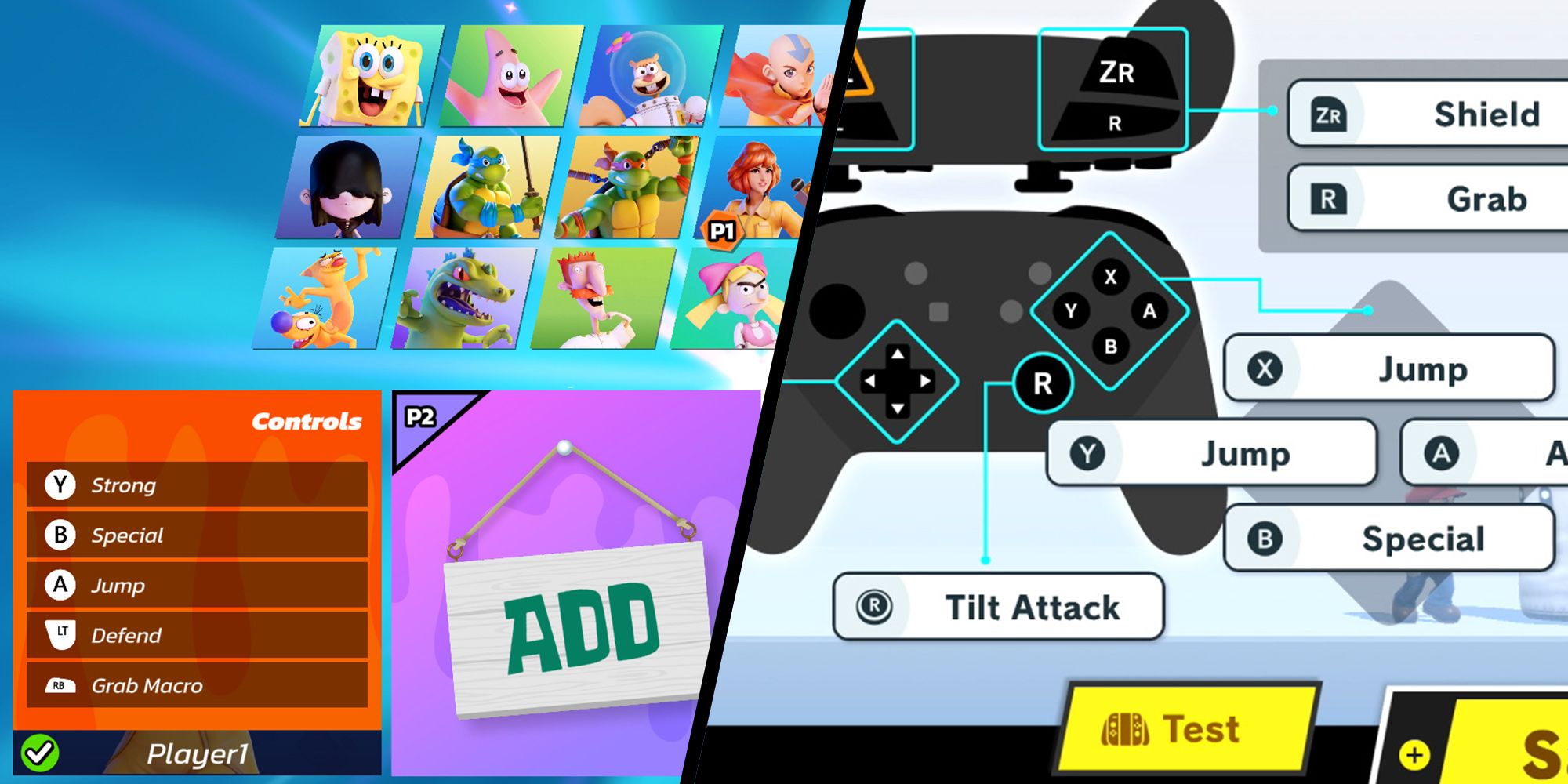Comparing The Control Options For Both Nickelodeon All-Star Brawl And Super Smash Bros Ultimate