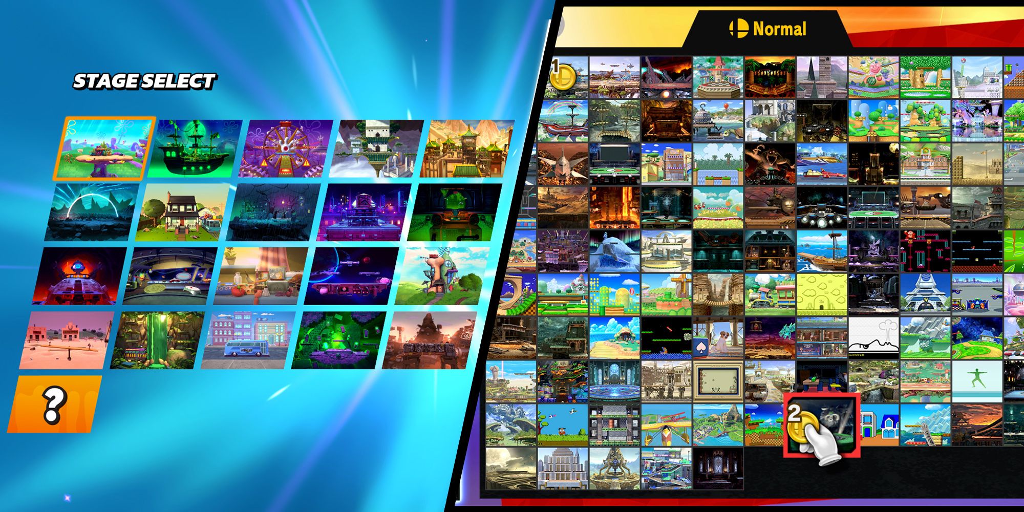 Comparing The Stage Selection Between Nickelodeon All-Star Brawl And Smash Ultimate