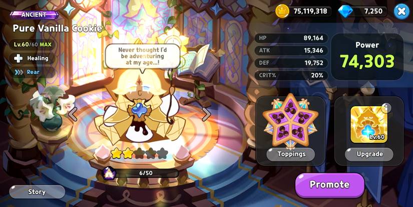 Cookie Run Kingdom Pure Vanilla Cookie Stats