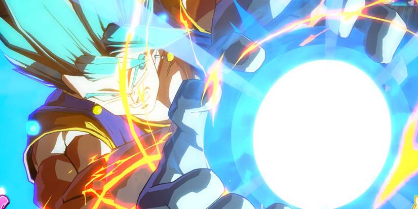 DBFZ Beginner Vegito Blue about to fire his Final Kamehameha
