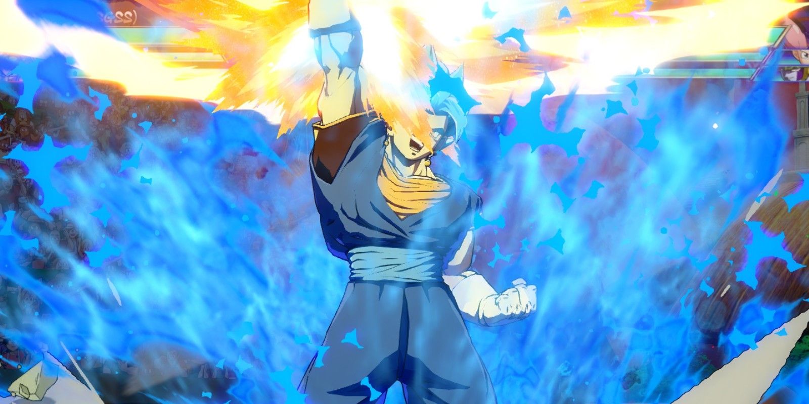 DBFZ DLC Vegito SSB about to fire off Spirit Excalibur