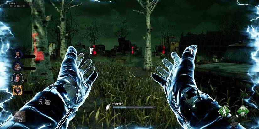 Screenshot of The Cenobite teleporting to Survivor solving Lament Configuration