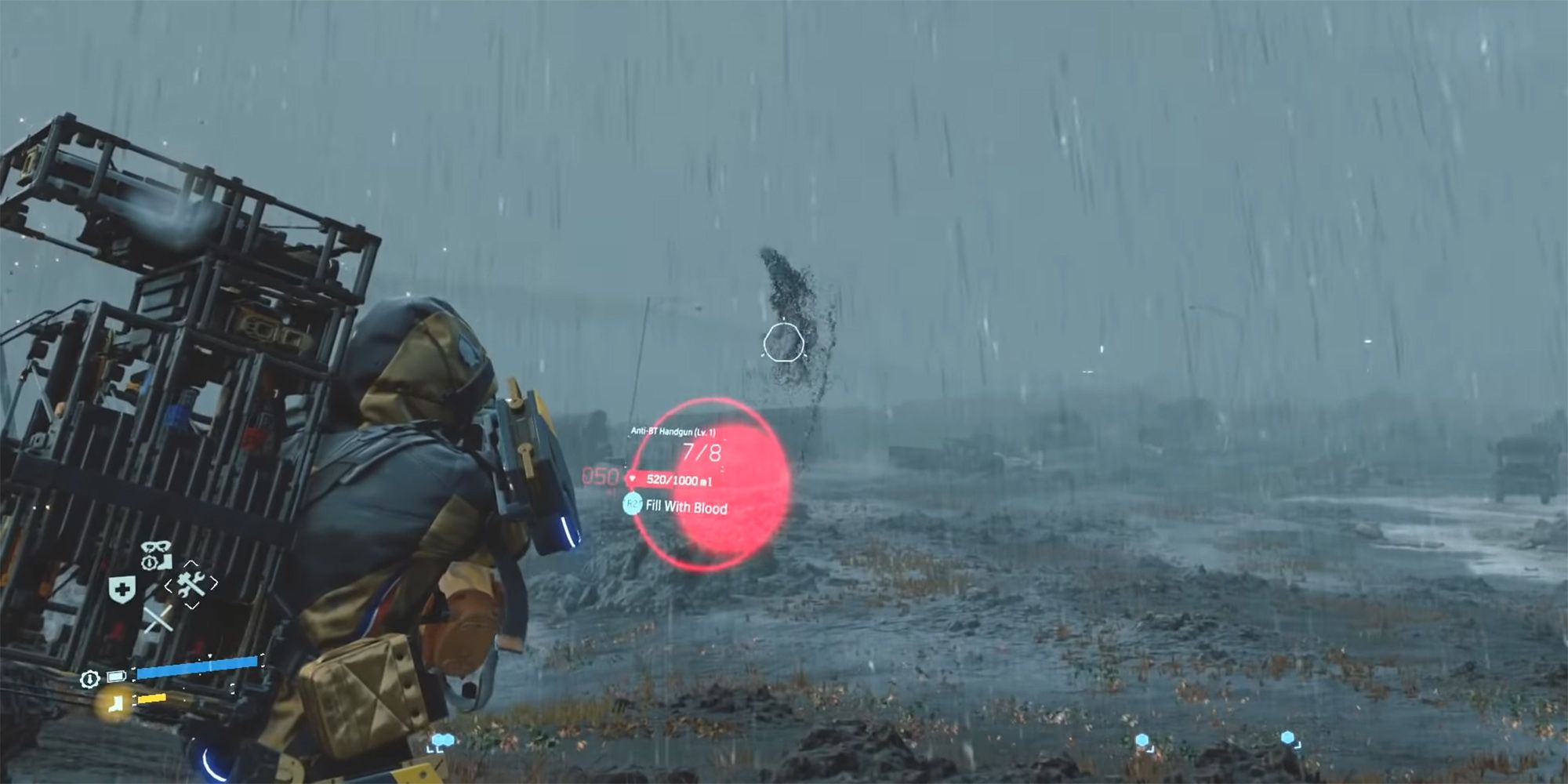 Death Stranding - Sam Using The Anti-BT Handgun Against A Visible BT