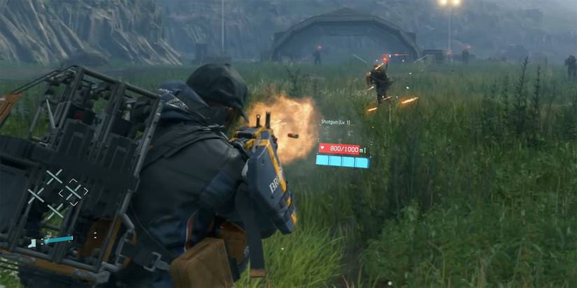 Death Stranding - Sam Using The Shotgun Against Some MULEs