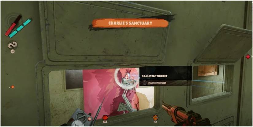 Deathloop Hacking A Turret Inside Charlie's Shack From The Outside