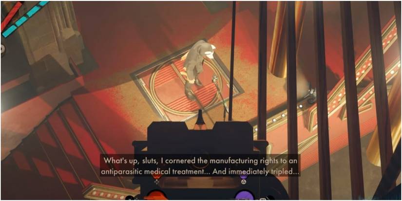 Deathloop Identifying Aleksis With His Two Golden SMGs