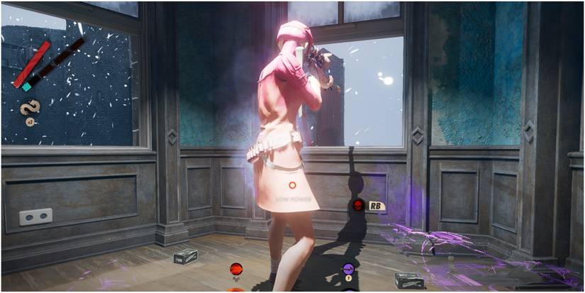 Deathloop The Eternalist Holding The Legendary Sniper Rifle