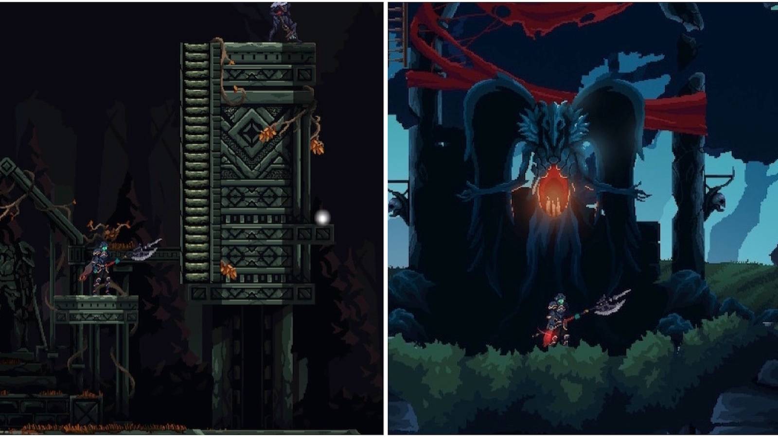 Exploring the world and the hub area from Death's Gambit Afterlife