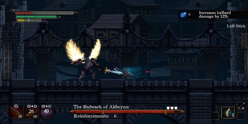 Fighting a boss in Death's Gambit Afterlife