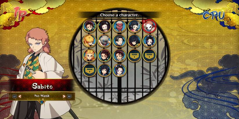 Sabito in the character select menu from Demon Slayer: Kimetsu no Yaiba – The Hinokami Chronicles