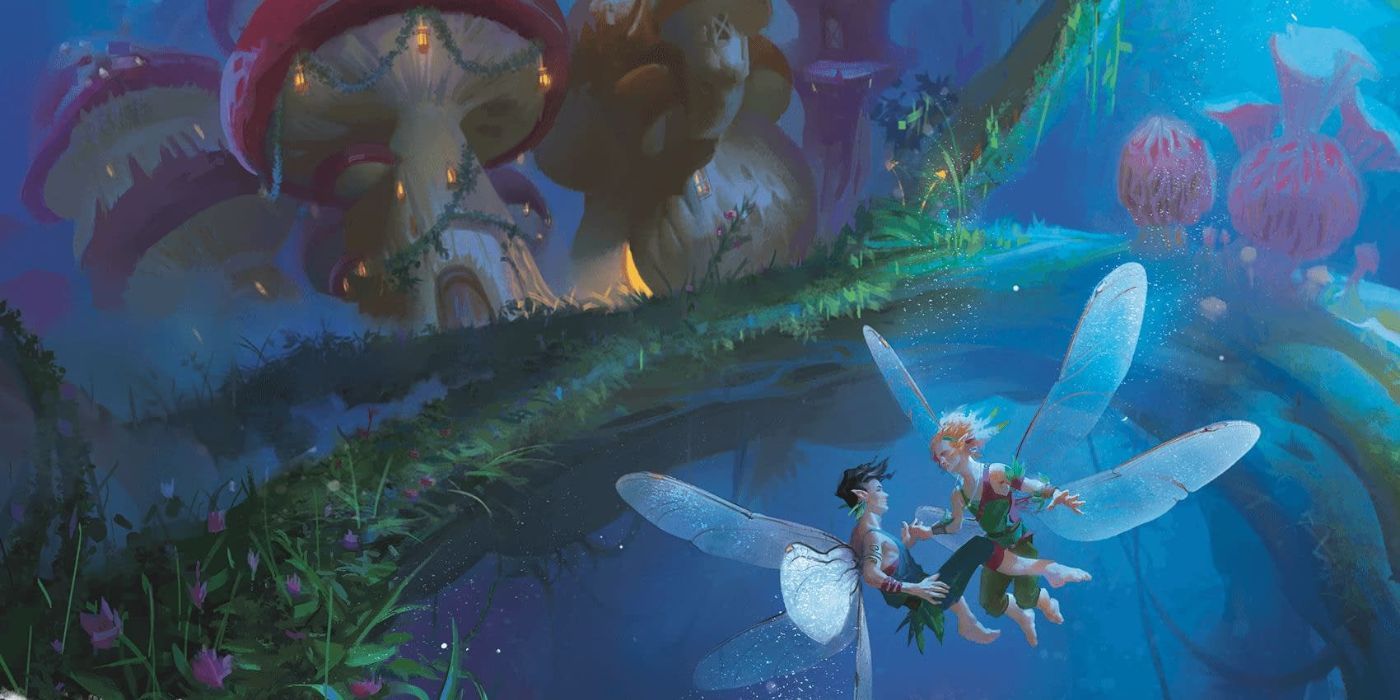 Fairies In A Mushroom Village
