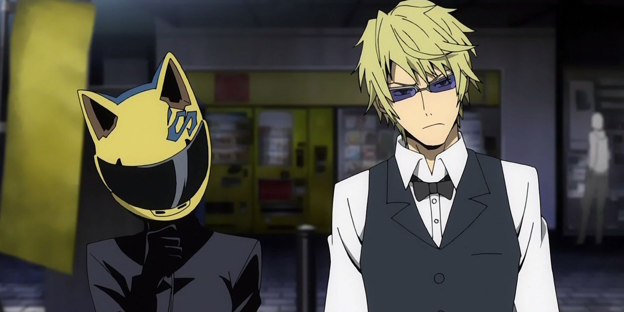 Durarara Celty and Shizuo side by side