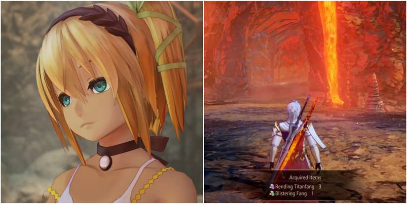 Edna on left - Fiery cave on the right