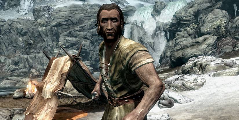 Ennodius Papius with a knife