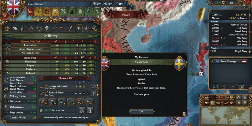 Europa Universalis 4 Force Limit Exceeded Great Britain