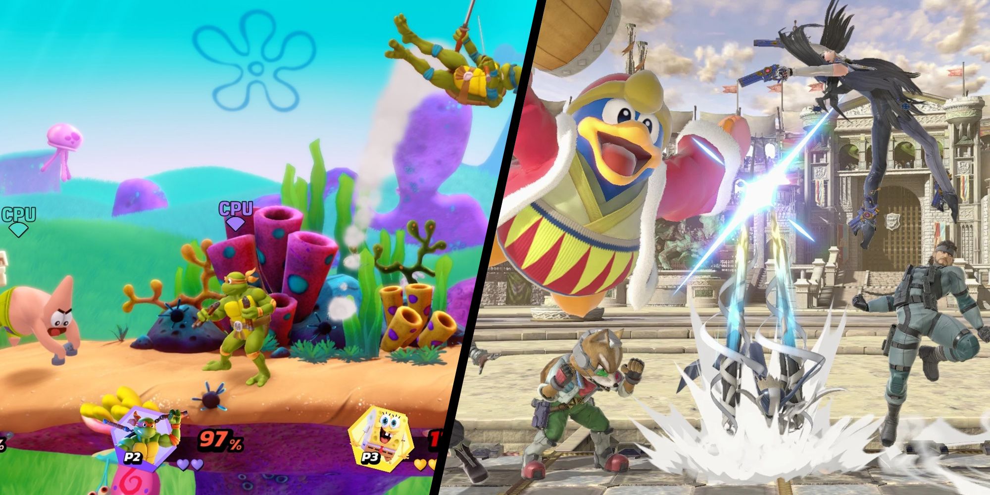 Examples Of Chaotic Matches In Both All-Star Brawl And Smash Ultimate