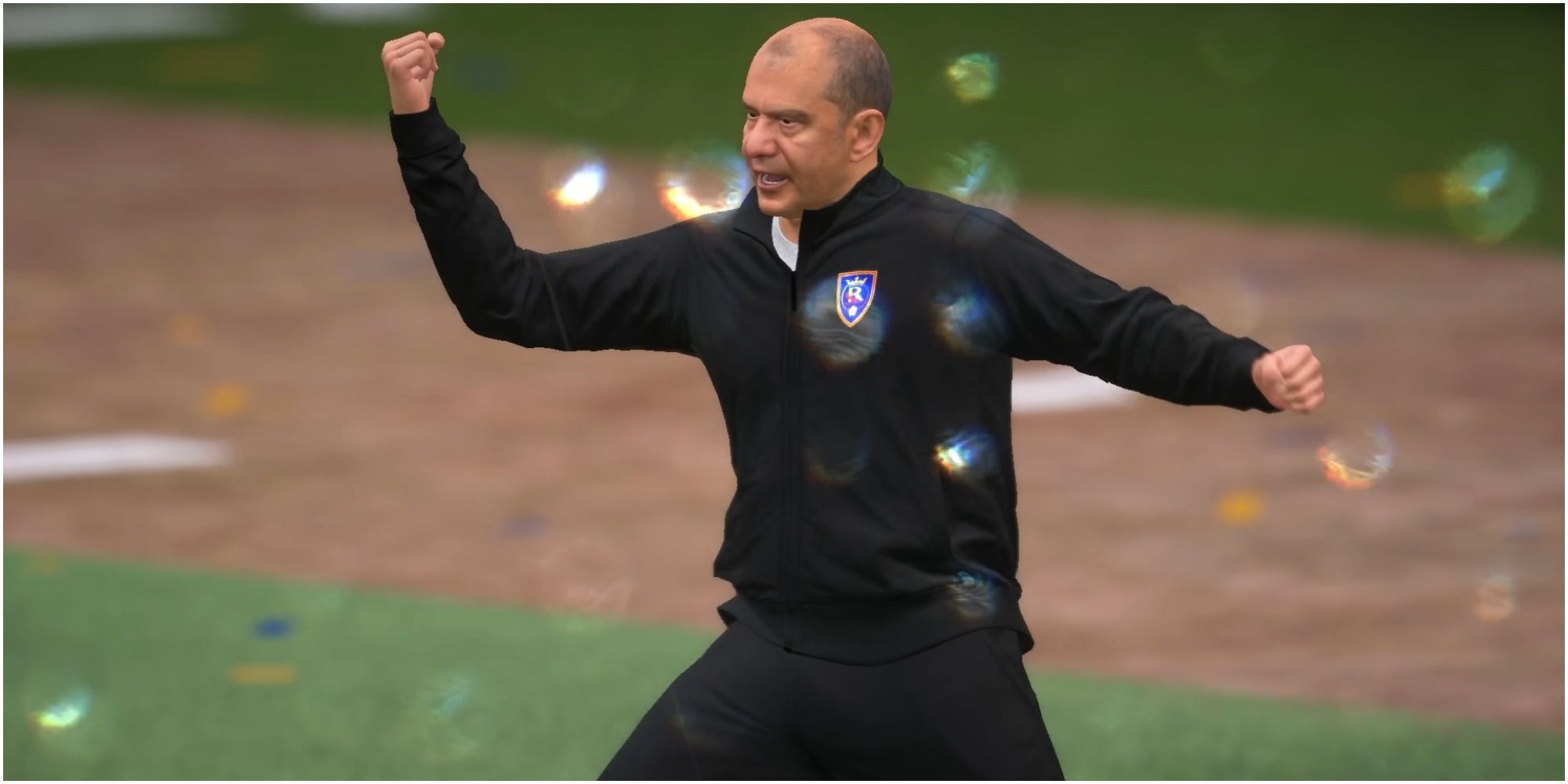 FIFA 22 Coach Fist Pumping After A Score