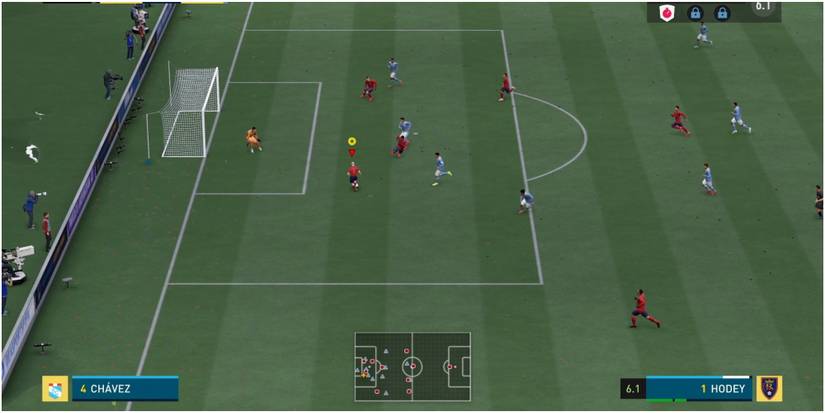 FIFA 22 Dribbling During A Brief Breakaway