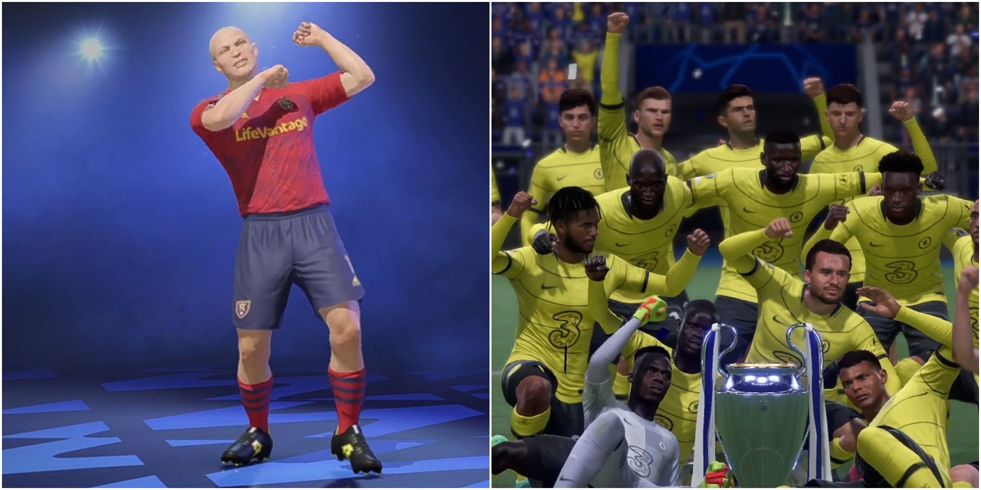 FIFA 22 Fixes The Game Needs Collage Celebration Selection And Champion's Cup Win