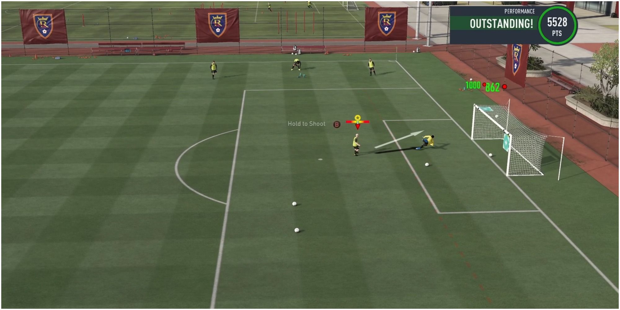 FIFA 22 Getting An Outstanding Score In A Shooting Drill