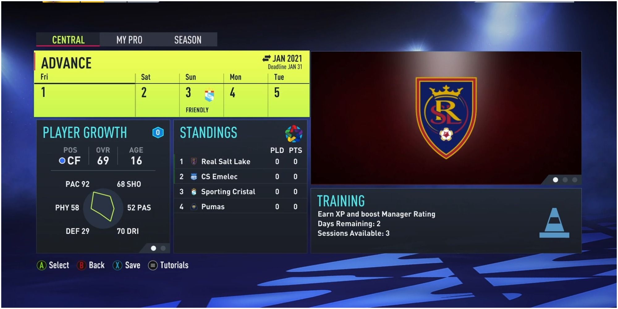 FIFA 22 Looking At Player Attributes While On A Team