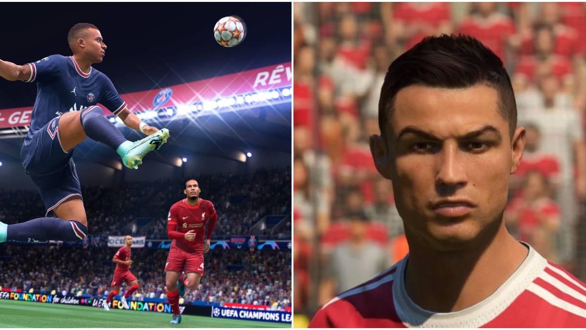 FIFA 22 Mbappe in Action Ronaldo Face