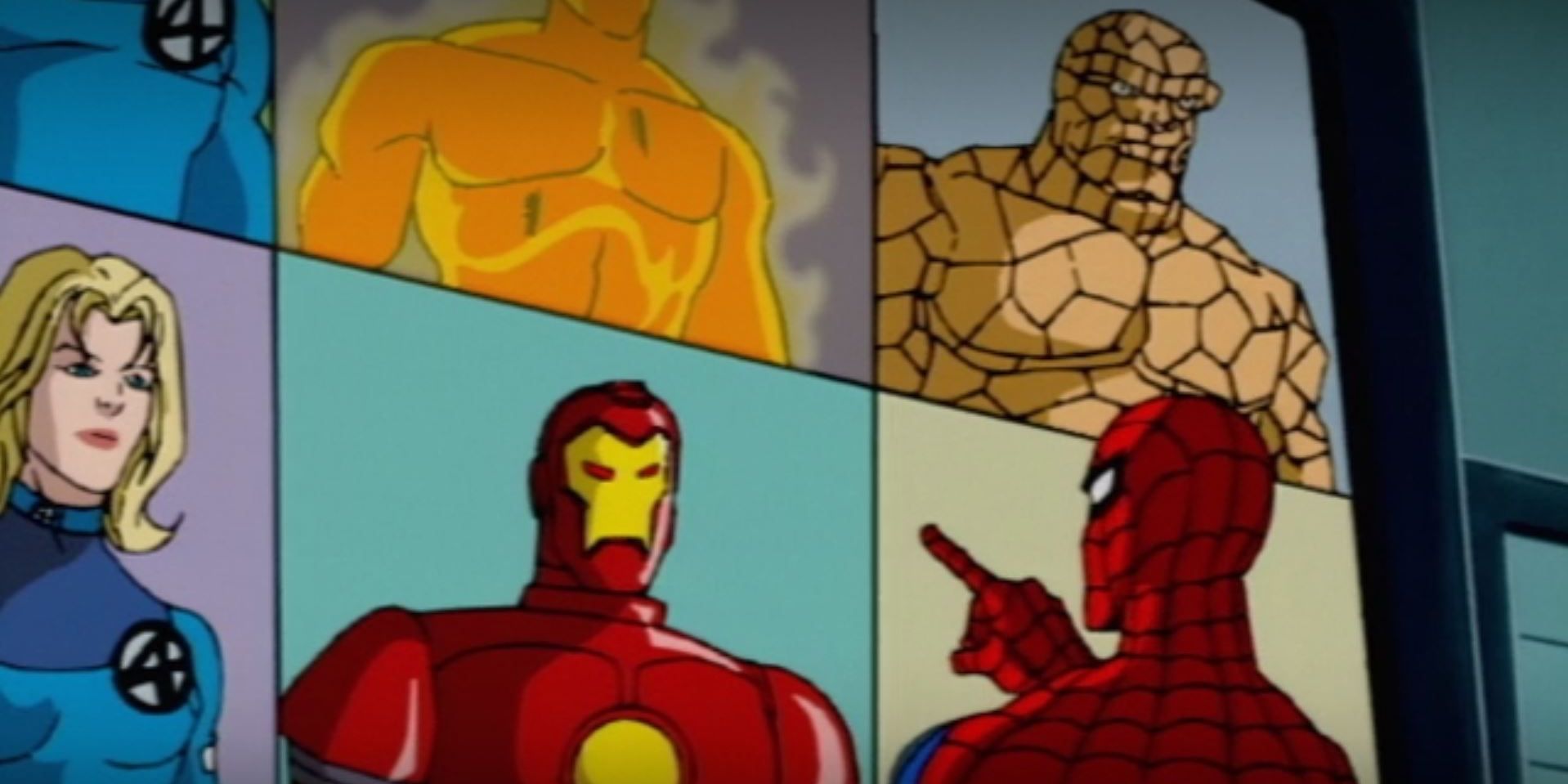 Fantastic-Four-and-Iron-Man-in-animated-Spider-Man-1