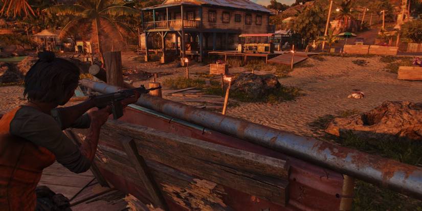 Firing at enemies in Far Cry 6