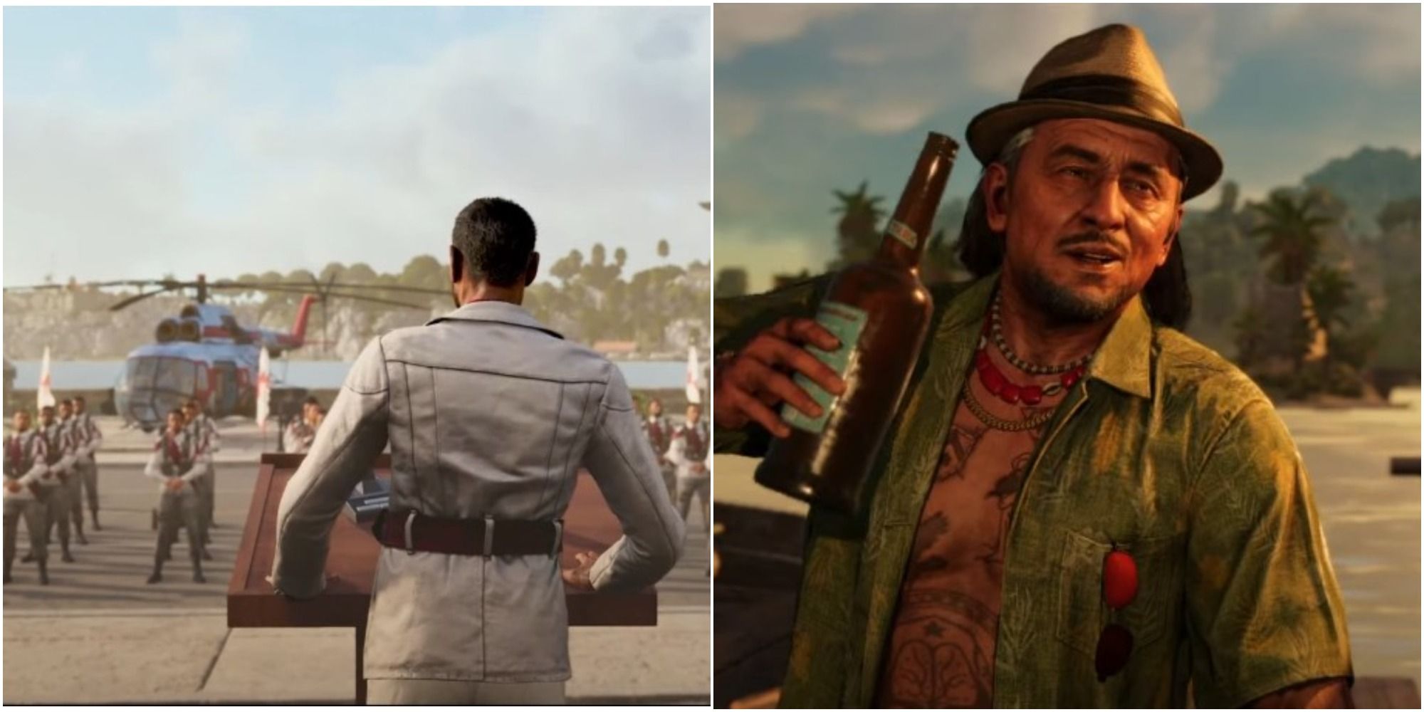Far Cry 6 Factions Collage Juan Cortez And Castillo Speaking To Troops