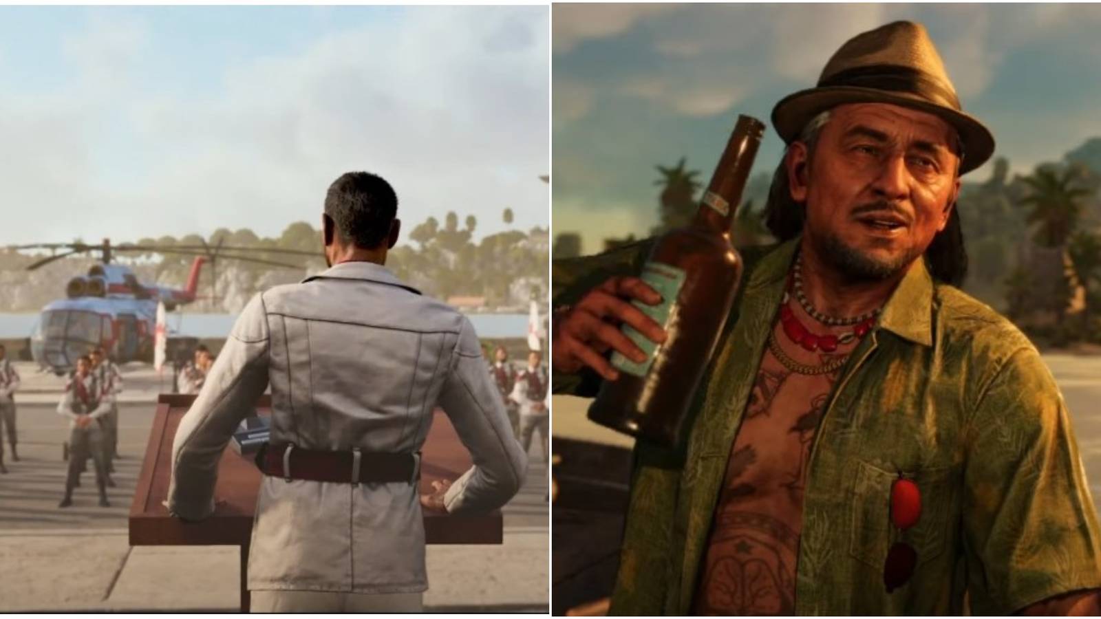 Far Cry 6 Factions Collage Juan Cortez And Castillo Speaking To Troops
