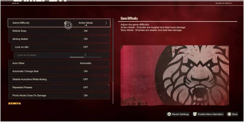 Far-Cry-6 changing difficulty in the menu