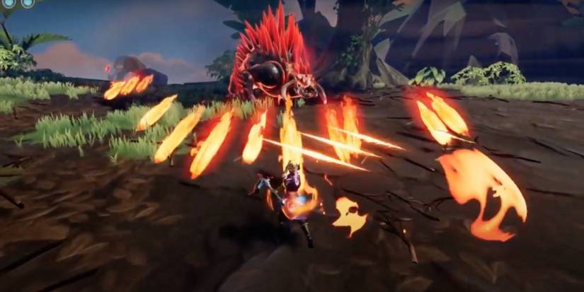 Countering Quills of Flameborn Quillshot with Chain Blades in Dauntless