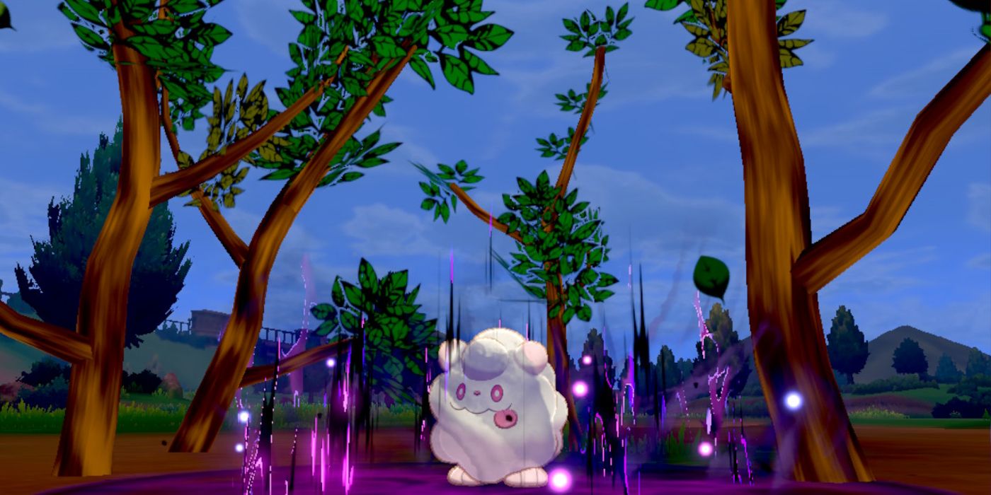 Swirlix hit with Forest's Curse
