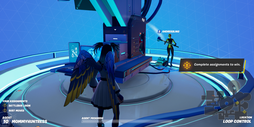 Screenshot of Fornite Impostors 2 players completing assignment