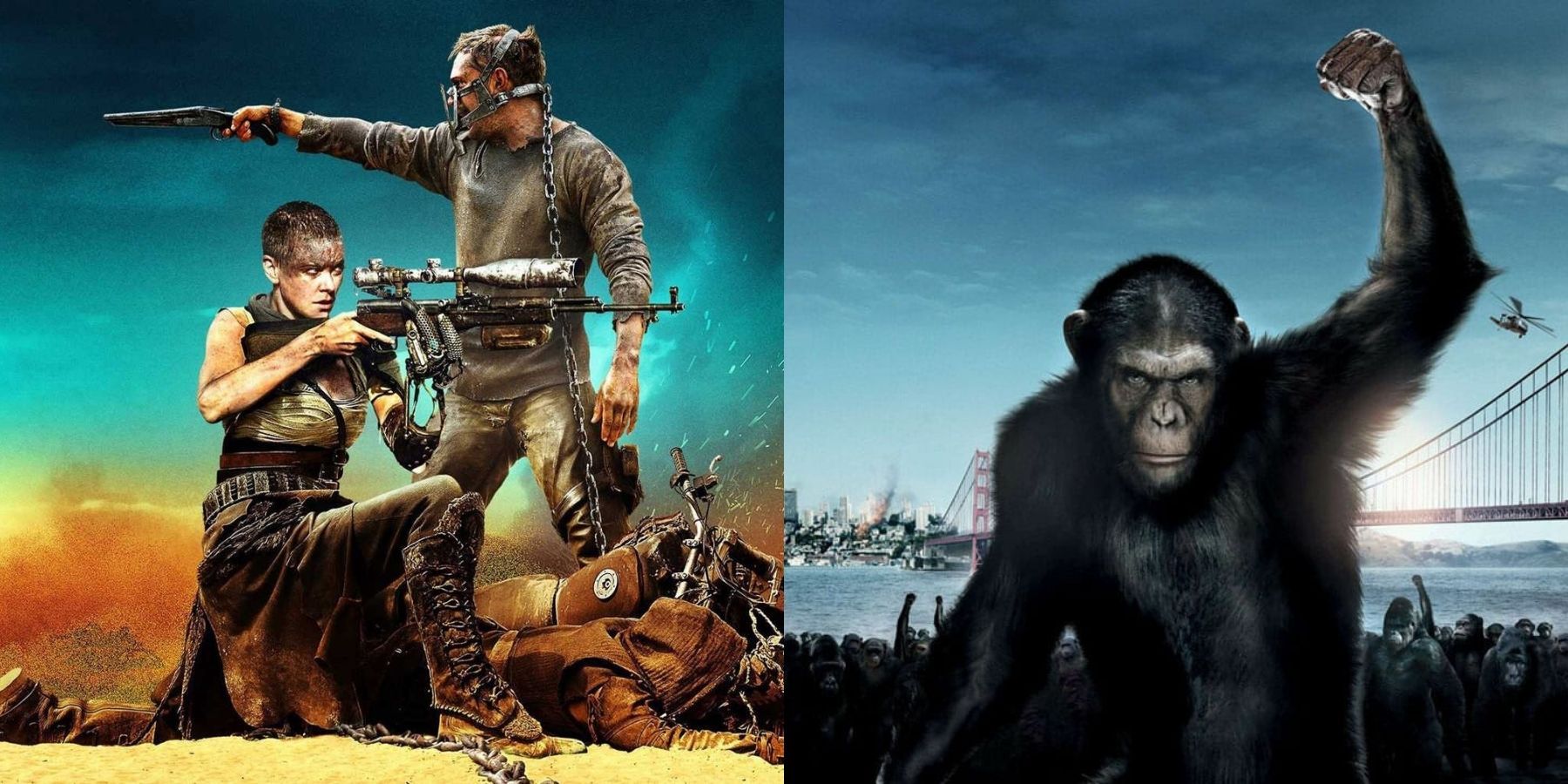 Mad Max Fury Road and Caesar from Dawn of the Planet of the Apes