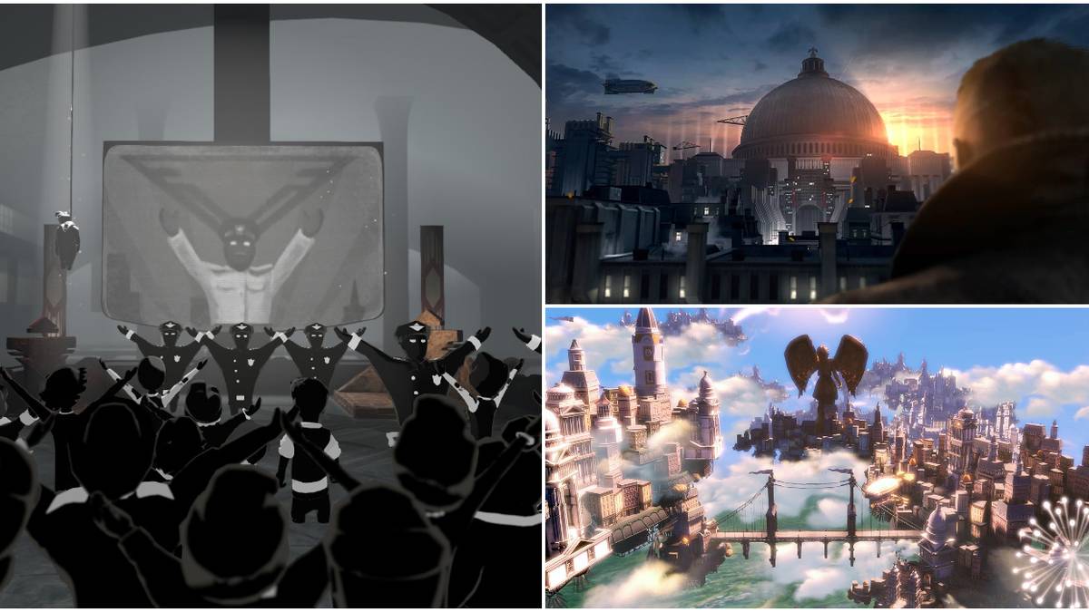 Gaming Dystopias Cover Featuring Beholder 2, Wolfenstein The New Order & Bioshock Infinite