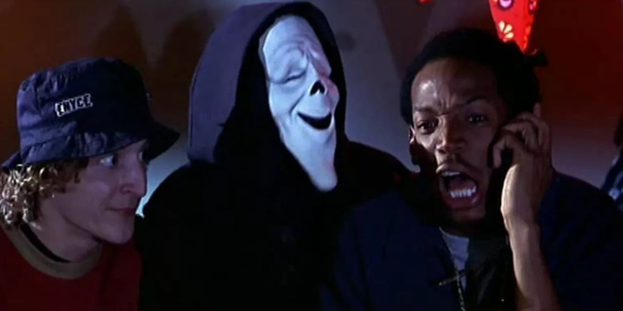 Ghostface getting high in Scary Movie