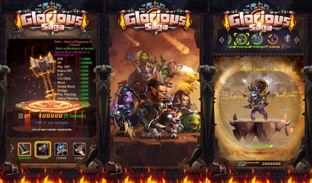 Glorious Saga World of Warcraft Ripoff