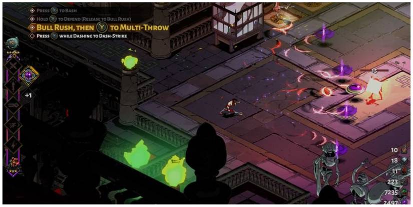 Hades Attacking Skelly With Five Shields From The Aspect Of Chaos Aegis