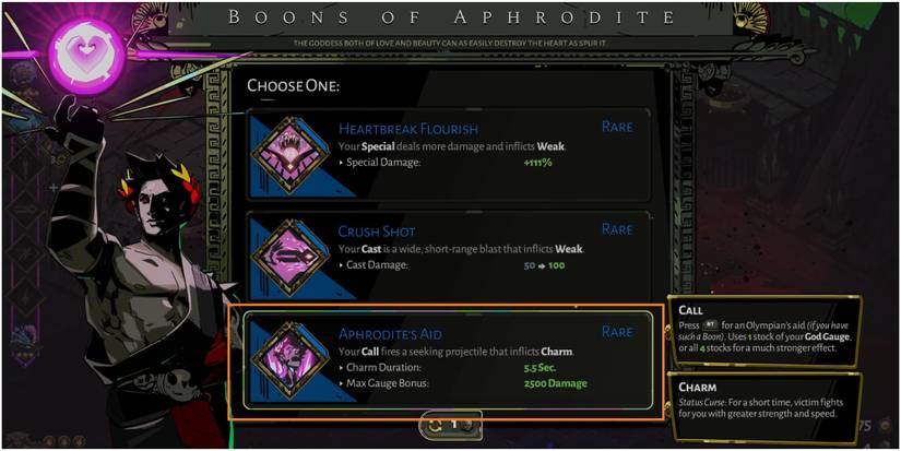 Hades Choosing The Aphrodite's Aid Call