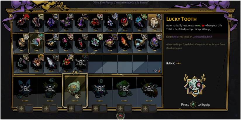 Hades Looking At The Lucky Tooth Keepsake