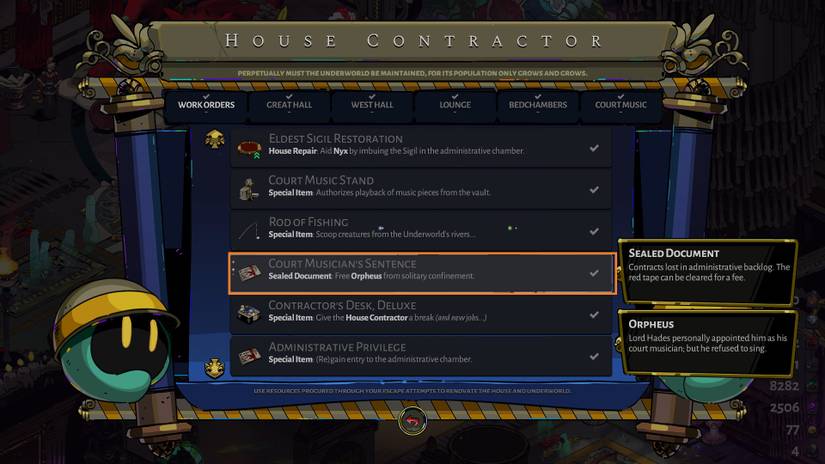 Hades Paying Off Orpheus' Fine And Getting Him To Sing Again