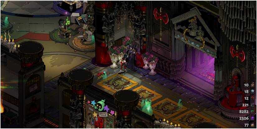 Hades Zagreus Speaking With Nyx In The Great Hall