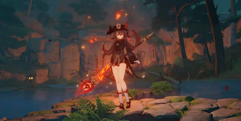 Genshin Impact Hu Tao with her skill active