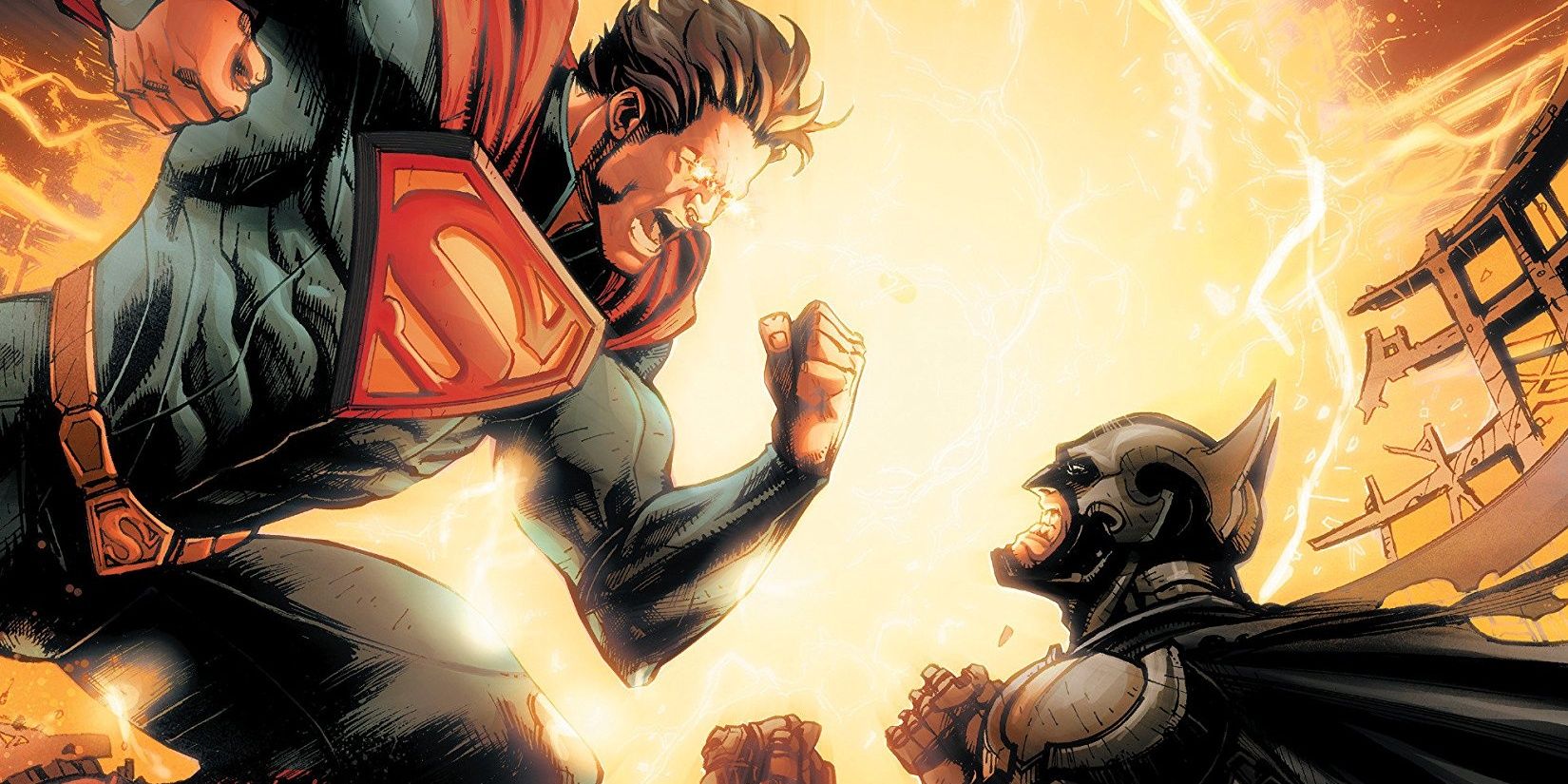 Superman and Batman in the Injustice Comic