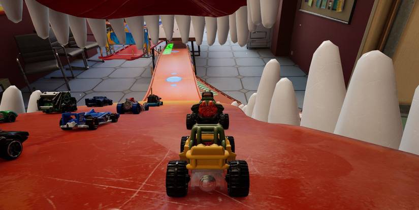 Inside a T-Rex in Hot Wheels Unleashed