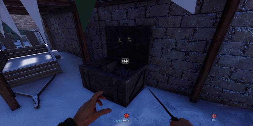 Player looking at Supply Cache