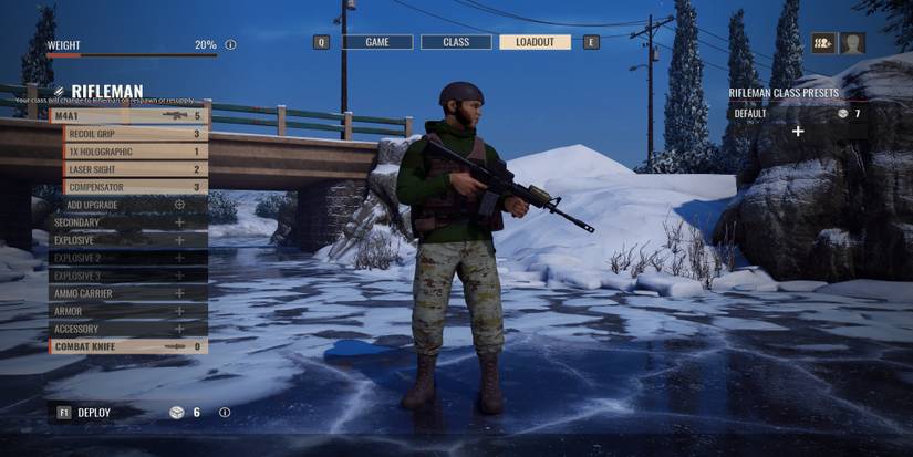 Insurgency Loadout customization screen