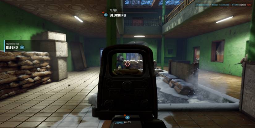 Player aiming at enemy